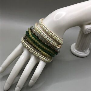 Victoria Emerson long wrap bracelet Nakamol stone bracelet curated bundle boho.